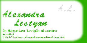 alexandra lestyan business card