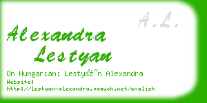 alexandra lestyan business card